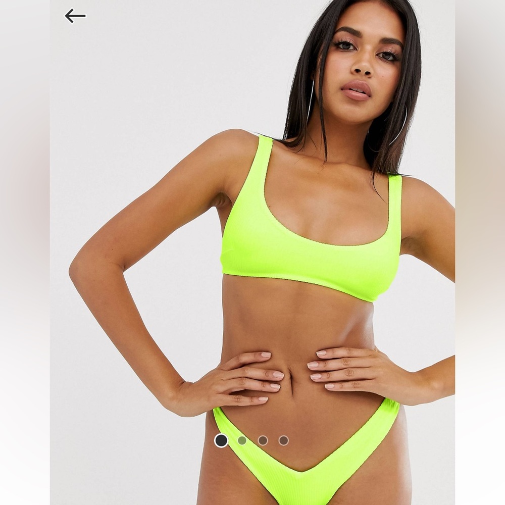 (Set) ASOS Design neon yellow bikini
